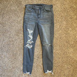 Gray Ripped American Eagle Jeans